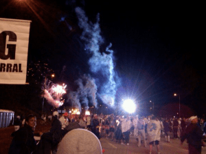 Marathon Start Fireworks