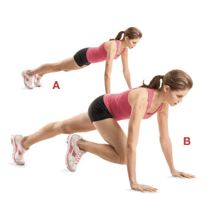 High Plank Knee to Elbow