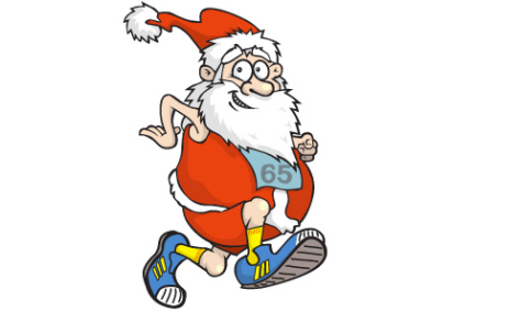 Santa is all finished with his world wide ultra marathon!